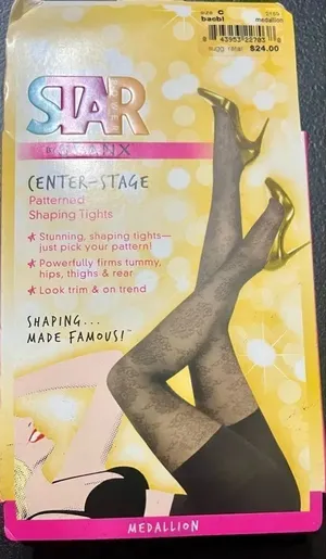 New in Package- Spanx Star Power Black Center Stage Shaping Tights Size C thumbnail 1