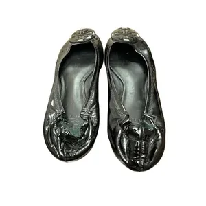 Torry Burch Patent Flat Ballet Black Leather Shoes Size 9Mp thumbnail 6