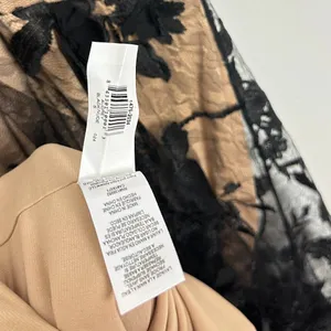 DRESS THE POPULATION Audrey Embroidered Fit & Flare Dress Black/Nude Size Small thumbnail 7
