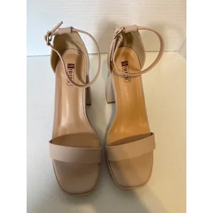 IDIFU Nude Platform Block‎ Heel Sandals Ankle Strap Open Toe Chunky Heels thumbnail 8