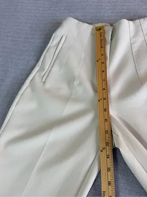 Zara Ivory High-Waist Tailored Trousers thumbnail 6