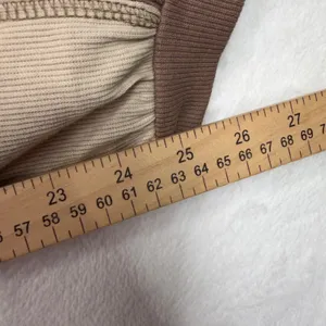 Boho Slouchy Sz L Harem Barrel Joggers Khaki Ribbed Colorblock Streetwear Fisoew thumbnail 11