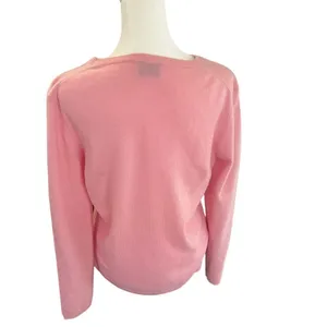 Alba Moda 100% Cashmere Sweater Pink Crewneck Lightweight Soft Knit M thumbnail 5