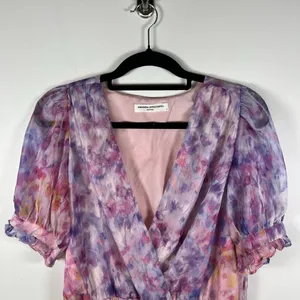 Amanda Uprichard Adriel Mini Cocktail Fairy Cotton Candy Wash‎ Ruffle Dress Sz M thumbnail 4