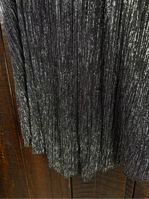 TopShop T-back Silver Metallic Drapey Tank Top Size 4 thumbnail 7