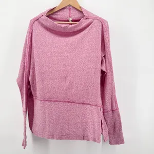 Free People‎ Londontown Thermal Top Raspberry Cowl Neck Long Sleeve Medium thumbnail 2