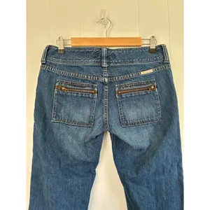 Y2K Abercrombie & Fitch Vintage Low Rise Flare Zipper Pocket Jeans Blue Size 4 thumbnail 3