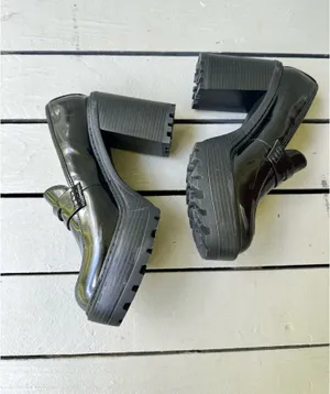 Madden Girl Chunky Block Heel Platform Y2K Goth Shoes ~8 thumbnail 4