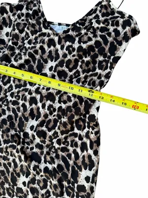 Women's Animal Print Pull On Stretch Strappy Coverup Dress Size M #260349 thumbnail 2