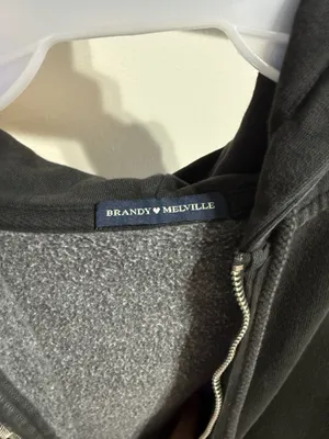 Brandy Melville grey zip up jacket #americana thumbnail 2