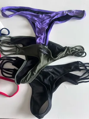 Boutine LA Multi-Color Strappy Bikini Set - Red, Navy, Purple, Olive & Black thumbnail 3