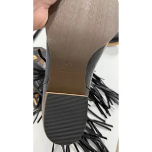 Women's Black Western Fringe Cowboy Boots Embroidered Pointed Toe Block Heel 8.5 thumbnail 9