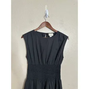 Luxely Willow Dress in Meteorite Black size S Midi Smocked Waist thumbnail 4