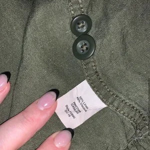Madewell Olive Green linen blend cargo Jacket thumbnail 7