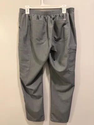 FIGS Yola Elastic Waistband Skinny Scrub Pants Graphite Grey PO 1290 thumbnail 6