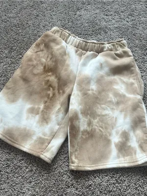refuge Tie-Dye Athletic Shorts in Cream and Tan thumbnail 2