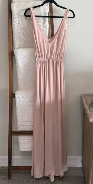 Show Me Your Mumu Blush Pink Chiffon Full Length Maxi Dress thumbnail 5