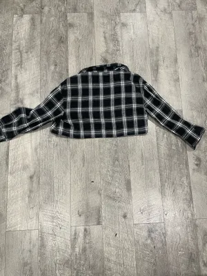Shein Flannel Button-Up Plaid thumbnail 3