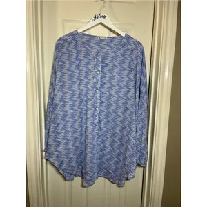 Intimately Free People Blooms‎ For You Sleep Shirt | Blue & White | M thumbnail 6