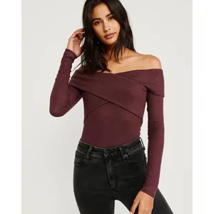 Abercrombie & Fitch Soft A&F Cozy Off the Shoulder Knit Long Sleeve Top thumbnail 2