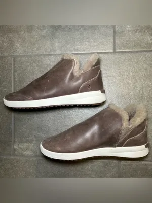 Olukai Malua Hulu Brown Leather Fur Lined Slip On Boots Women’s Shoe Size 8.5 thumbnail 7