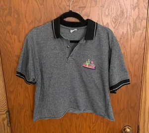 Vintage Embroidered Cropped Polo Multiple Size M thumbnail 1