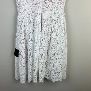 Lulus Midi Dress Womens XL Love Swept Lace White Floral Beige Lined A-Line Party thumbnail 11