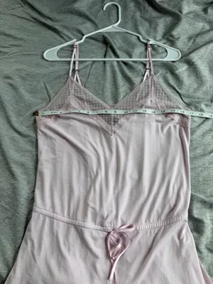Victoria's Secret Women’s Sleep Romper Medium Pink Lace Trim Lounge Feminine thumbnail 9