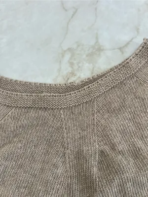 Carol & Co Tan Cashmere Blend Knit Cape thumbnail 2