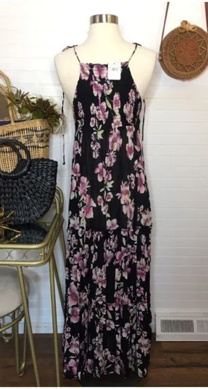 Free People Onyx Garden Party Floral Maxi Dress thumbnail 3