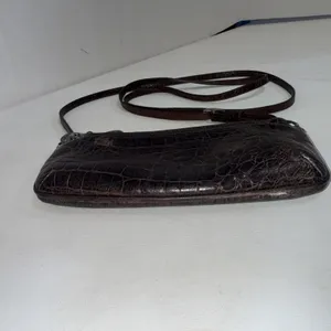 Vintage Y2K 90s Brighton Crocodile Leather Croc Wallet Organizer Crossbody Purse thumbnail 13