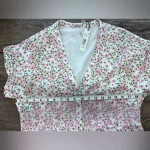 ALICE + OLIVIA Keela Smocked-Waist‎ Button-Front Dress size 10 thumbnail 8