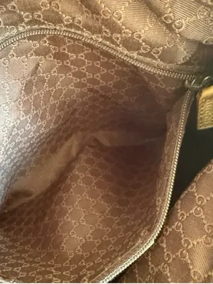Gucci Sherry Line Beige Tan Canvas Crossbody Shoulder Bag Adjustable Strap thumbnail 11