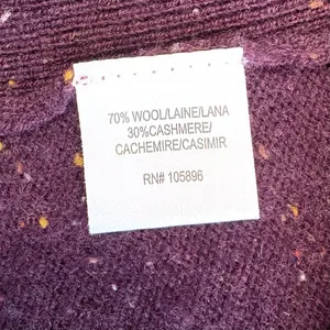 Worth Flecked Cap Sleeve Mockneck Wool Cashmere Sweater Dark Purple Small thumbnail 6