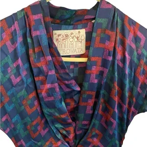 Anthropologie Trovato 100% silk Jewel Tone mini Party dress Spring Summer flirty thumbnail 5