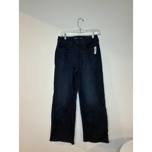 dark wash high-waisted Wow wide-leg jeans Short Size 6 Old Navy thumbnail 2