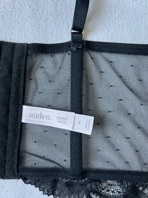 Black Auden Sheer Lace Corset Style Bralette - Size s thumbnail 6