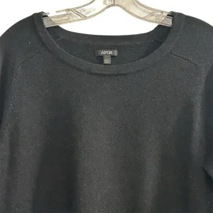 APT. 9 Women’s‎ metallic Shimmer Black Crew Neck Pullover Sweater Long Sleeve thumbnail 2