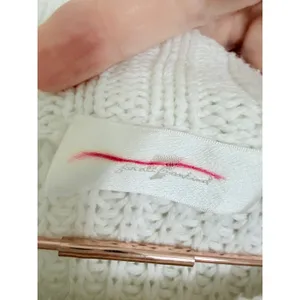 7 For All Mankind‎ Sweater Womens Medium Cream White Side Zip Shaker Knit Cotton thumbnail 2