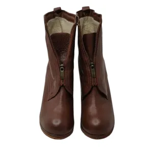 Vintage Y2K Leather heeled Ankle Booties Sz 8 thumbnail 2