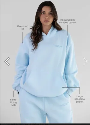 Comfrt Hoodie in Baby Blue thumbnail 1