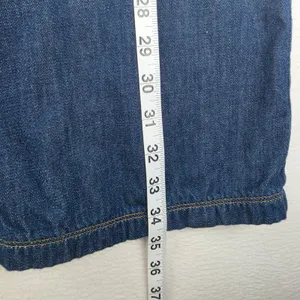 J. Crew Womens Dark Wash Denim Short Sleeve Belted Shirt Dress BY042 Size 2 thumbnail 11