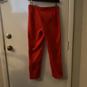 Zara Woman Red Trouser Pants S Corporate Siren Dopamine Tomato Girl Rainbowcore thumbnail 2