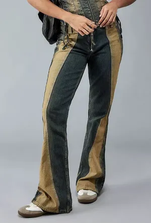 Urban Outfitters BDG Motocross Stripe Low-Rise Flare Jeans Women’s 28 thumbnail 1