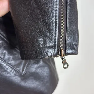 Vtg Wilsons thinsulate Leather jacket Asymmetrical‎ Zip Lined chocolate Brown S thumbnail 10
