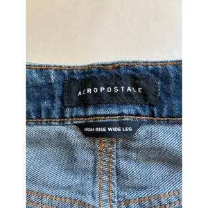 NWT AERO Women High‎ Rise Wide Leg Authentic Non Stretch Denim Jeans Size 12 thumbnail 5