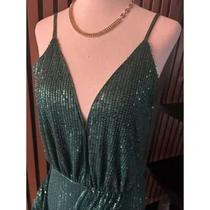 Prettylittlething sleeveless cocktail mini dress features a plunging V-neckline thumbnail 3