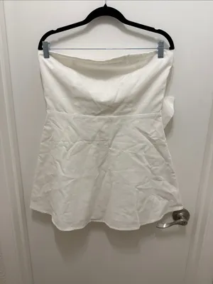 Altar’d state white mini bow dress NWT! thumbnail 5