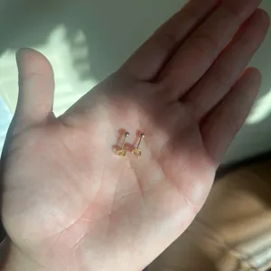 BN mejuri 14k gold sphere studs (2) + cartilage beaded mini hoops (2) thumbnail 2