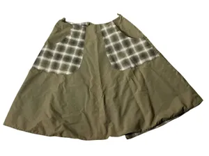 Unbranded Reversible Plaid Wrap Skirt Womens Medium Green Gorpcore A-Line Midi thumbnail 1
